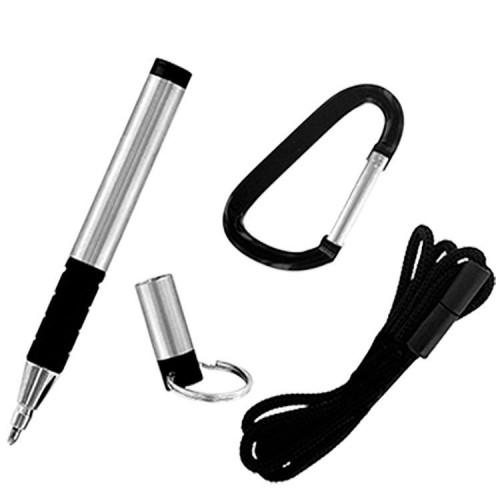 Ручка-брелок Fisher Space Pen Трекер Chrome з гумовим покриттям