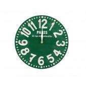 Настінний годинник Париж Смарагдово-зелений