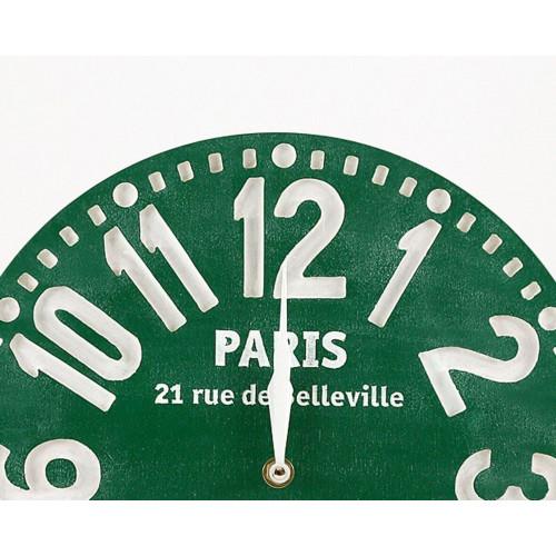 Настінний годинник Париж Смарагдово-зелений