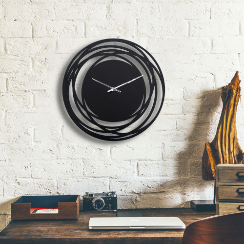 Настінний годинник Moku Shirakawa Чорний 38 см