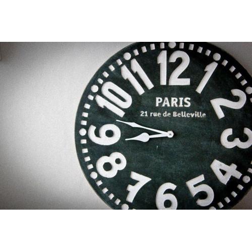 Настінний годинник Париж Чорний