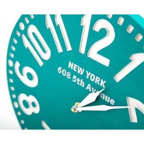 Настінний годинник Нью-Йорк Бірюза