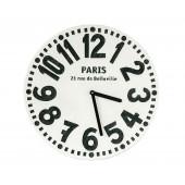 Настінний ретро-годинник Париж Білий