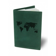 Обкладинка для паспорта BermuD Карта Світу М01 Зелена