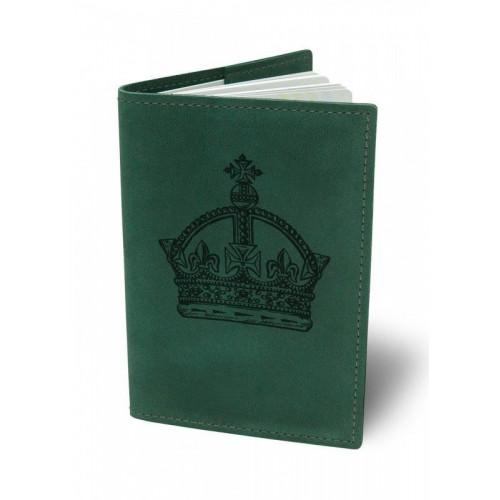 Обкладинка для паспорта BermuD Королева М01 Зелена
