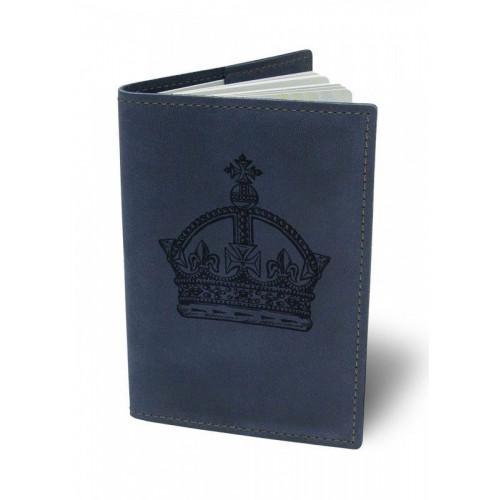 Обкладинка для паспорта BermuD Королева М01 Синя