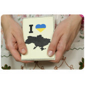 Обкладинка для паспорта "I Love Ukraine"(карта)