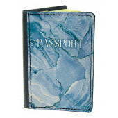 Обкладинка для паспорта Devaysmaker 03 Мармур блакитний