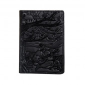 Шкіряна обкладинка для паспорта Turtle, Козак Мамай, темно-сірий