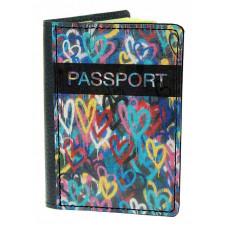 Обкладинка для паспорта Devaysmaker 03 Різнокольорові серця