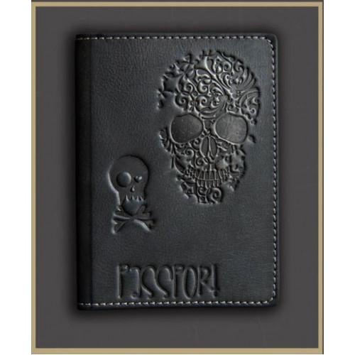 Обкладинка для паспорта Черепок 809-50-07