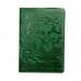 Шкіряна обкладинка для паспорта Turtle, Дерево (Дерево пізнання), зелений