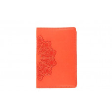 Шкіряна обкладинка для паспорта Turtle, Квіткове сонце, червоний