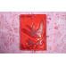 Шкіряна обкладинка для паспорта Turtle, Ластівки в кольорах вишня, червоний