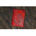 Шкіряна обкладинка для паспорта Turtle, Бабка в квітках, червоний