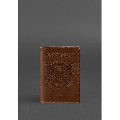 Обкладинка для паспорта BlankNote з американським гербом Crazy Horse Світло-коричневий