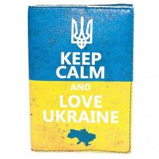 Обкладинка для паспорта Just Cover «Keep Calm and Love Ukraine»
