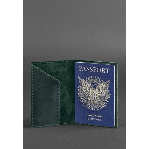 Обкладинка для паспорта BlankNote з американським гербом Crazy Horse Зелений