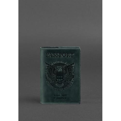 Обкладинка для паспорта BlankNote з американським гербом Crazy Horse Зелений