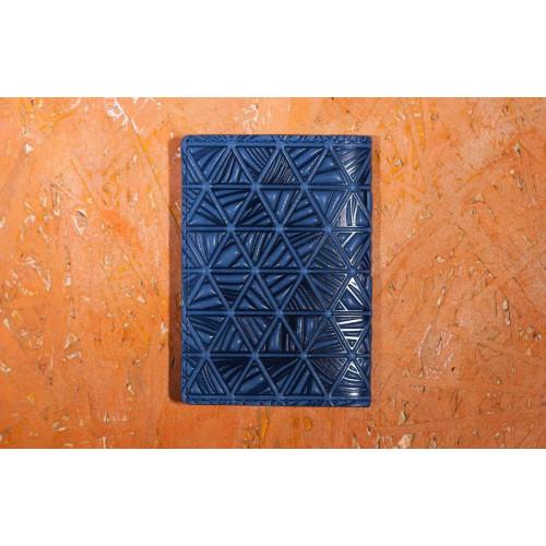 Шкіряна обкладинка для паспорта Turtle, Скелі, синій
