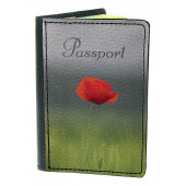 Обкладинка для паспорта Devaysmaker 03 Яскраво-червоний мак