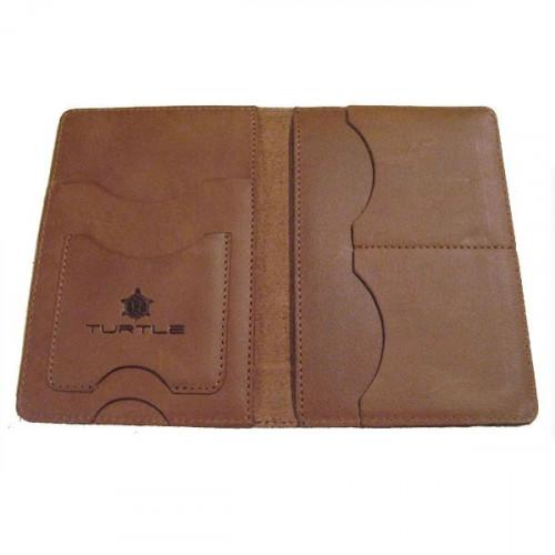 Шкіряне портмоне для документів водія Turtle, Індіанка, коричневий