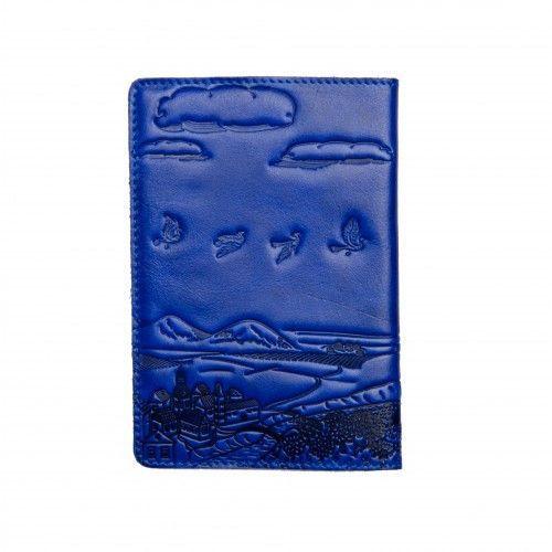 Шкіряне портмоне для документів водія Turtle, Повітряна куля (Пригоди), синій