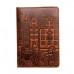 Шкіряне портмоне для документів водія Turtle, Старовинне місто, коричневий