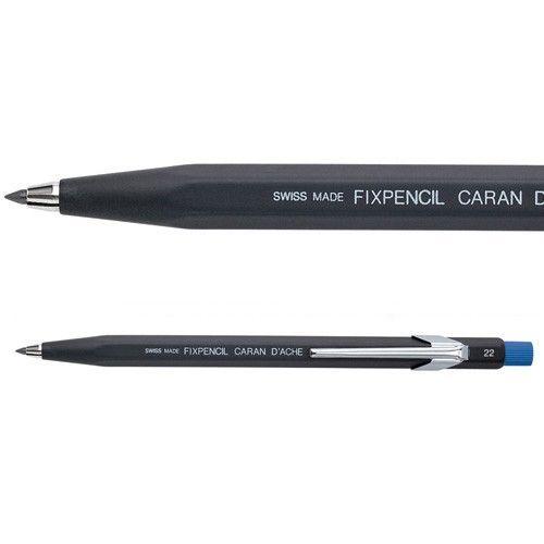 Механічний Олівець Caran d'ache Fixpencil 2 мм Чорний / Синяяя Кнопка