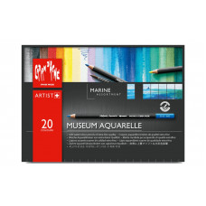 Набір акварельних олівців Caran d'Ache Museum Aquarelle Marina Картонний бокс 20 кольорів