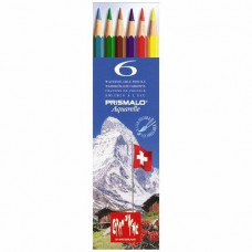 Набір акварельних олівців Caran d'ache Prismalo пластиковий бокс, 6 кольорів