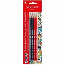 Набір олівців Caran d'ache School Line 3B-HB 4 шт.