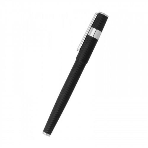 Пір'яна ручка Hugo Boss Gear Pinstripe Black-Chrome