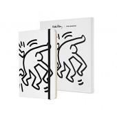 Подарунковий набір Moleskine Keith Haring Блокнот Середній A5 Лінія Беый + Ручка-ролер Plus 0,7 мм