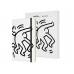 Подарунковий набір Moleskine Keith Haring Блокнот Середній A5 Лінія Беый + Ручка-ролер Plus 0,7 мм