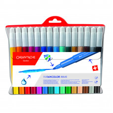 Набір Акварельних Фломастерів Caran d'Ache Fancolor Maxi - 15 кольорів