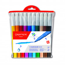 Набір Акварельних Фломастерів Caran d'Ache Fancolor Maxi - 10 кольорів