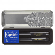 Набір Moleskine x Kaweco Чорний (Чорнильна ручка + Кулькова ручка + 6 картриджів)