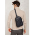 Шкіряний чоловічий рюкзак BlankNote (сумка-слінг) на одне плече Chest bag Синій