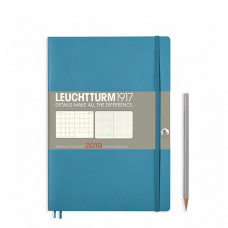 Щомісячник з нотатками Leuchtturm1917, Середній В5, Composition, Холодний синій, 2019