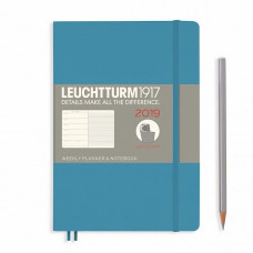 Щотижневик з нотатками Leuchtturm1917, М’яка обкладинка, Середній, Холодний Синій, 2019