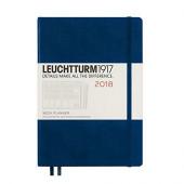 Щотижневик у колонках Leuchtturm1917 Середній А5 Твердий Темно-синій 2018