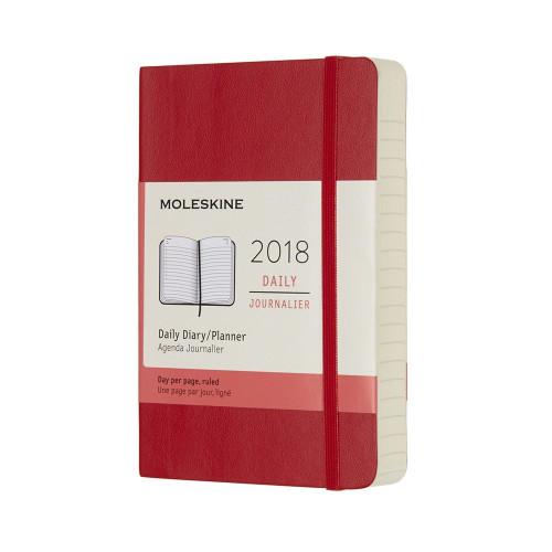 Щоденник Moleskine 2018 Кишеньковий B7 М’який Червоний