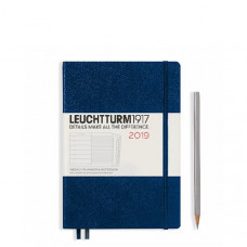 Щотижневик з нотатками Leuchtturm1917, Середній, Темно-синій, 2019