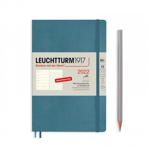 Щотижневик з нотатками Leuchtturm1917 М'який Paperback В6+ Stone Blue 2022