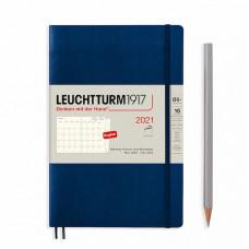 Щомісячник з нотатками Leuchtturm1917 Paperback (B6+) Темно-синій 2021