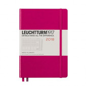 Щотижневик у колонках Leuchtturm1917 Середній А5 Твердий Ягідний 2018