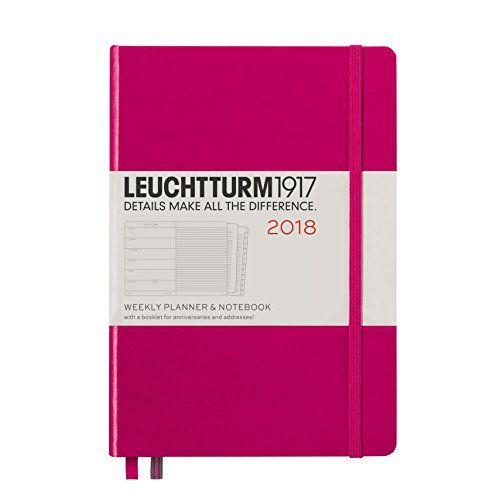 Щотижневик з нотатками Leuchtturm1917 Середній А5 Твердий Ягідний 2018
