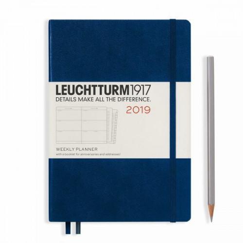 Щотижневик Leuchtturm1917, Середній, Темно-синій, 2019