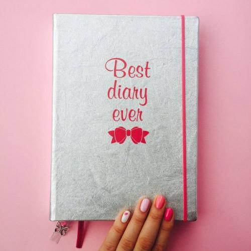 Блокнот "Best Diary ever" Срібний металік
